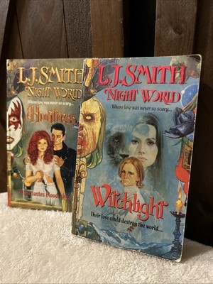 NIGHT WORLD Witchlight 1998 & Huntress 1st PRINTS L J Smith YA Horror PB Archway