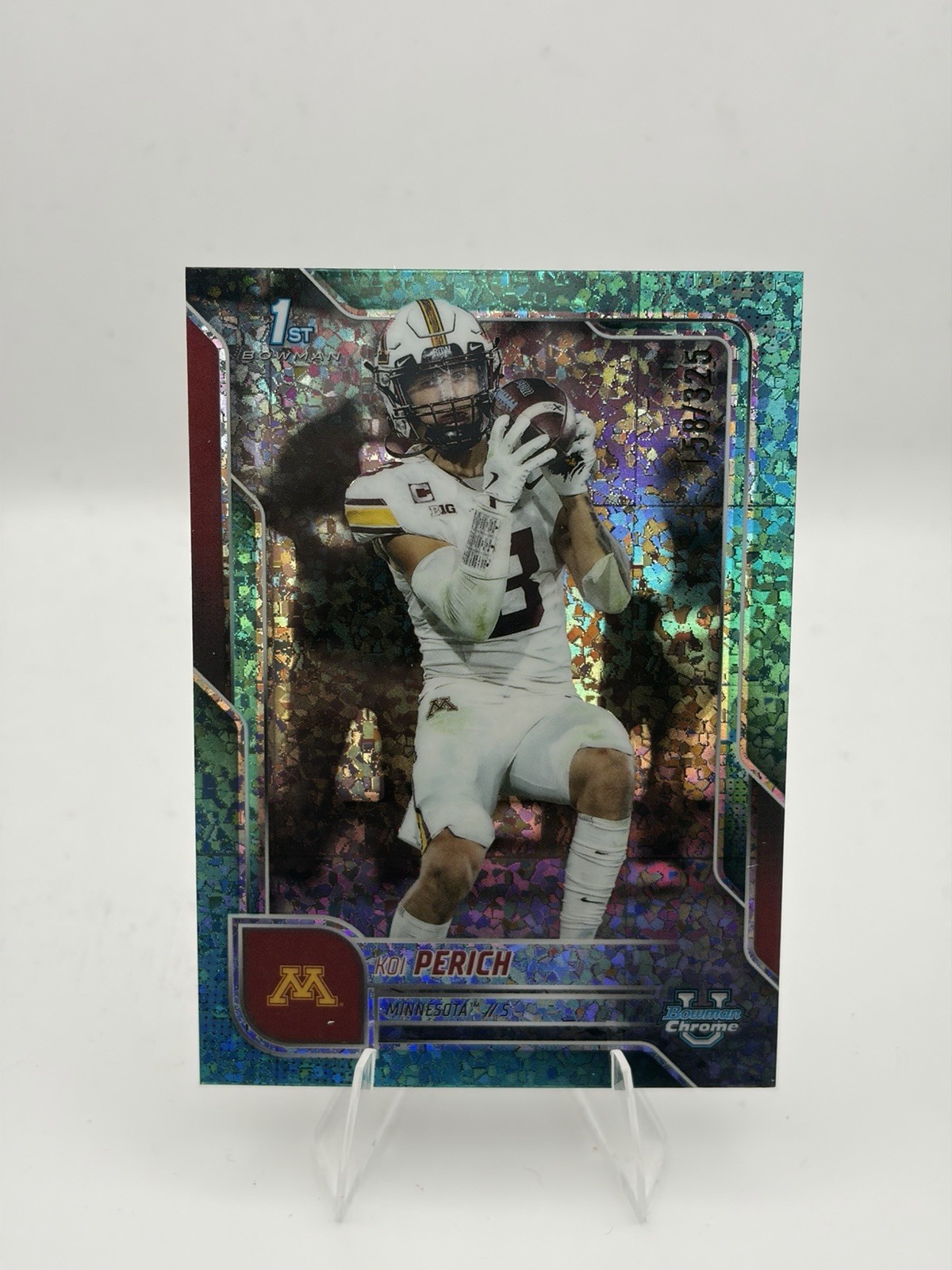 2025 Bowman University Chrome Koi Perich #116 Aqua Mini-Diamond /325