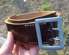 original WH  / LW Koppel Riemen schmal  118 cm Zweidornschnalle  Offizier