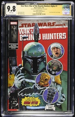 Star Wars: War of the Bounty Hunters Alpha #1 - CGC 9.8 - signed by Mayhew