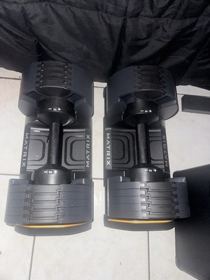 Matrix DB50 Adjustable Black Dumbbells 5lbs To 50lbs Pair