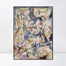 Framed Canvas Giclee Print Art Untitled, 1945 by Jackson Pollock Home Decoration