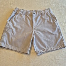 Carhartt Rugged Flex Canvas Work Shorts Men 36 gray Utility Cargo Cotton Stretch
