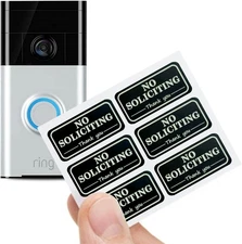 Small No Soliciting Sign for House,6 Pcs No Soliciting Sign,With Glow in the ...