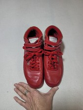 Size 5.5 - Reebok Classic Leather High Red With Silver Highlights Vintage