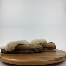 Womens Ugg Coquette Chestnut Shearling Lined Slip On Flat Slippers Shoes Size 8