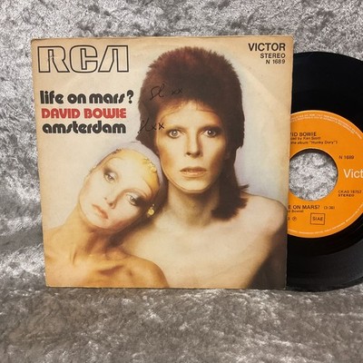 DAVID BOWIE Life On Mars? - 7'' vinyl 1973 ITALY VG+ Pinups p/s image UNCREDITED 