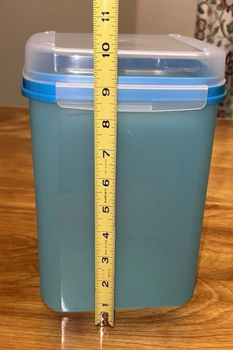 TUPPERWARE Modular Mate Square Aqua Easy Open Lid NEW-23 Cup Bread Cookies Snack - Picture 8 of 10