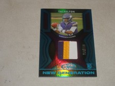 2025 Panini Certified Mirror Teal Patch #TAF Tai Felton 182/199 Rookie RC