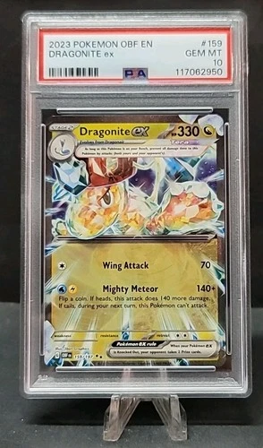 2023 POKEMON OBF EN-OBSIDIAN FLAMES #159 DRAGONITE EX PSA 10