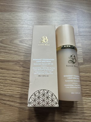 Forever Bloom Bio Mimic Foundation Light Spectrum SPF 50 Full Size Exp 11/27 New