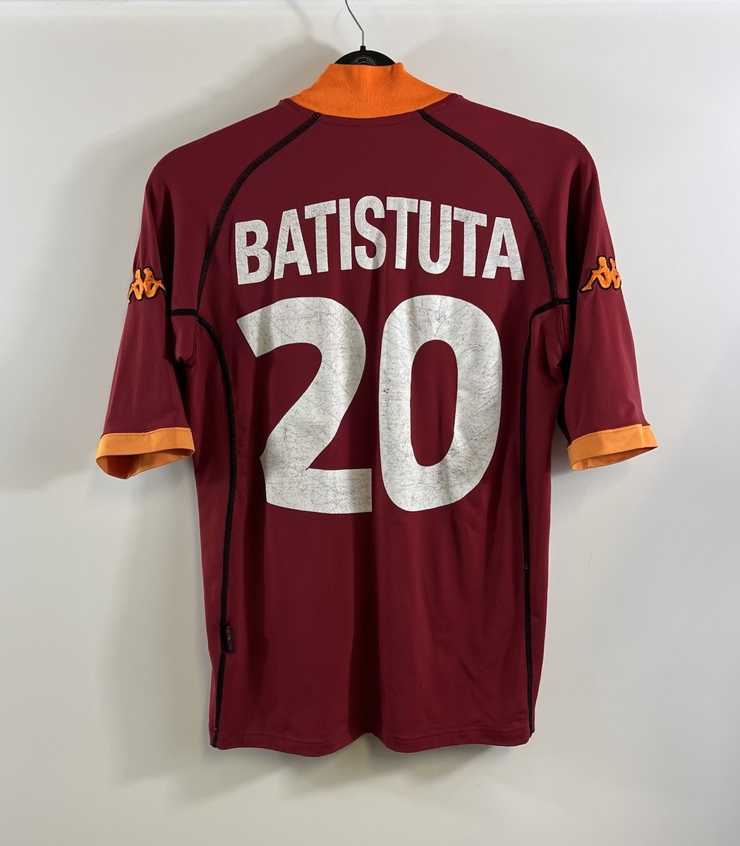 AS Roma Batistuta 20 Home Football Shirt 2001/02 Adults Large