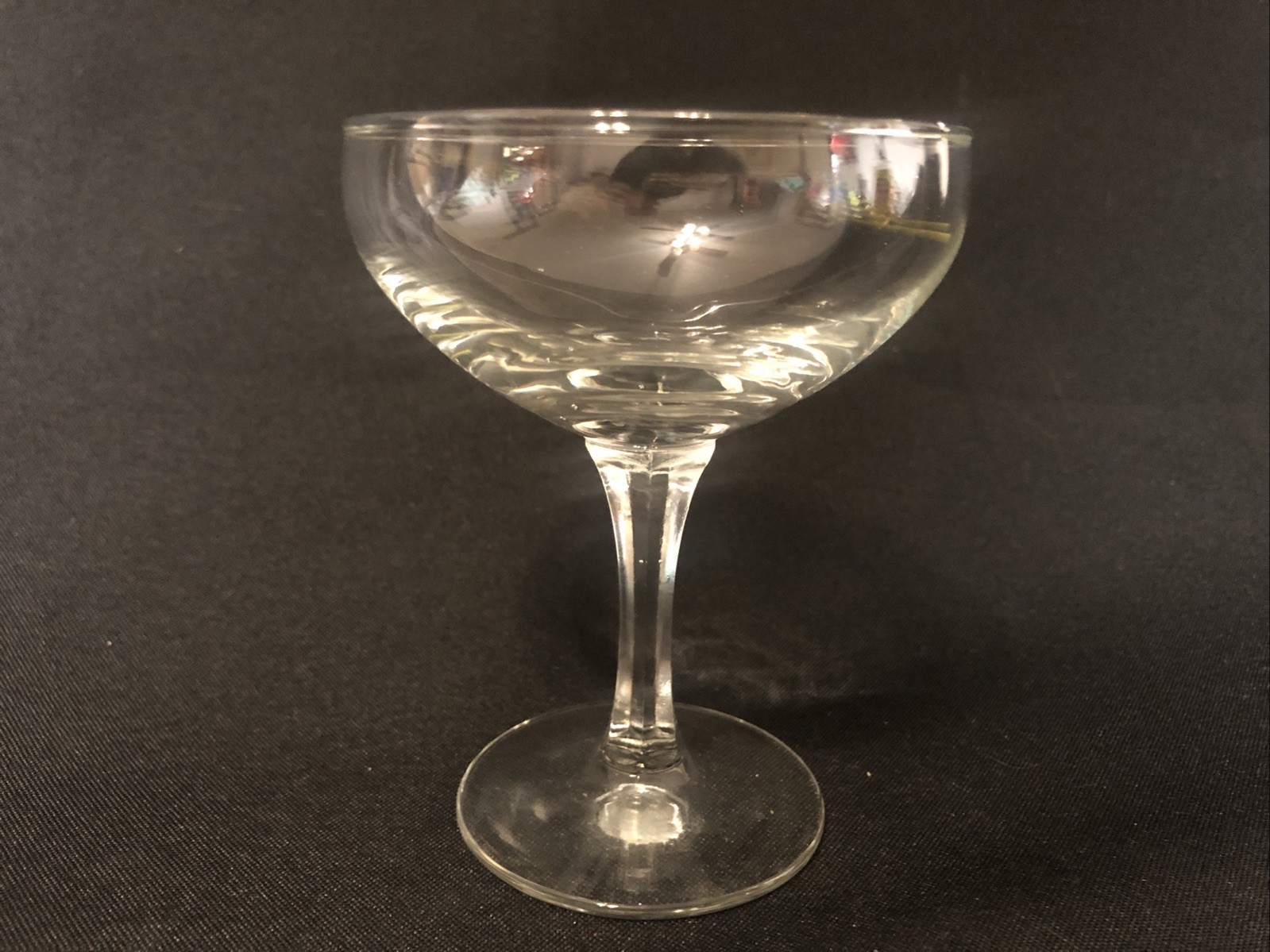 Vintage Pressed Glass Champagne Coupe/Footed Sherbert Glass, 4-1/2
