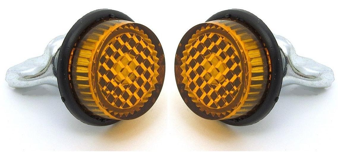 Reflectors, Reflective Mounting Bolts Pair (2) with Wingnut to Secure - Amber