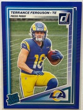 2025 Panini Donruss - Rated Rookie Terrance Ferguson #323 Press Proof Blue (RC)