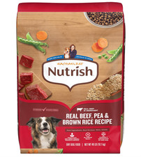 Nutrish Rachael Ray Dry Dog Food, Beef Pea & Brown Rice, 40 lb 1.45 per pound