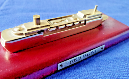Sehr selten: VINTAGE Modell COSTA MARINA 35 Jahre echt Messing Kreuzfahrtschiff