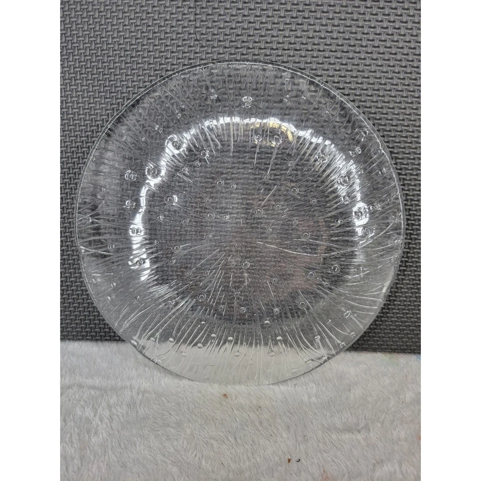 Vintage Glass Plate Bubble Design Clear Round 8.5" Serving Dish Dish - Image 2 of 3