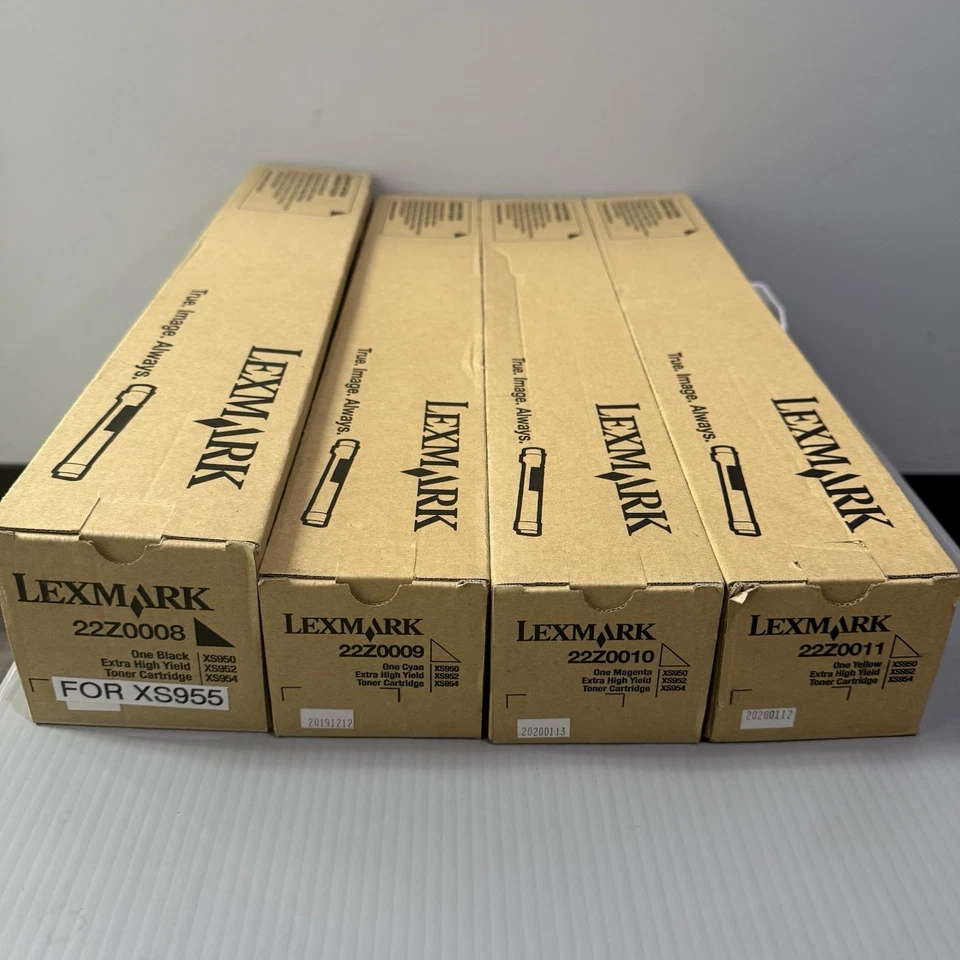 LEXMARK 22Z0008 22Z0009 22Z0010 22Z0011 Complete Toner Set KYCM for XS952 XS954 - Image 3 of 3