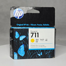 HP 711 Yellow Ink Cartridge CZ132A Genuine Original for DesignJet T120 T520