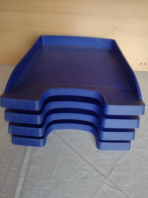 4 LEITZ ablagefächer Aktenablage länge ca 34 cm breite ca 24,5 cm höhe ca 3,7 cm