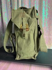 Borsa a tracolla vintage esercito belga M51 tela maschera antigas