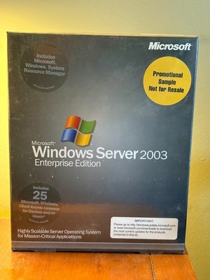 Microsoft Windows Server 2003 Enterprise Edition   NEW   Sealed