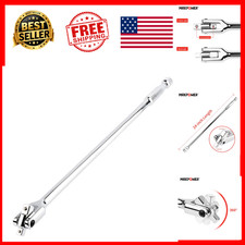 Breaker Bar 24 Inch Dual Drive 38 And 12 Chrome Vanadium Steel Silver Finish