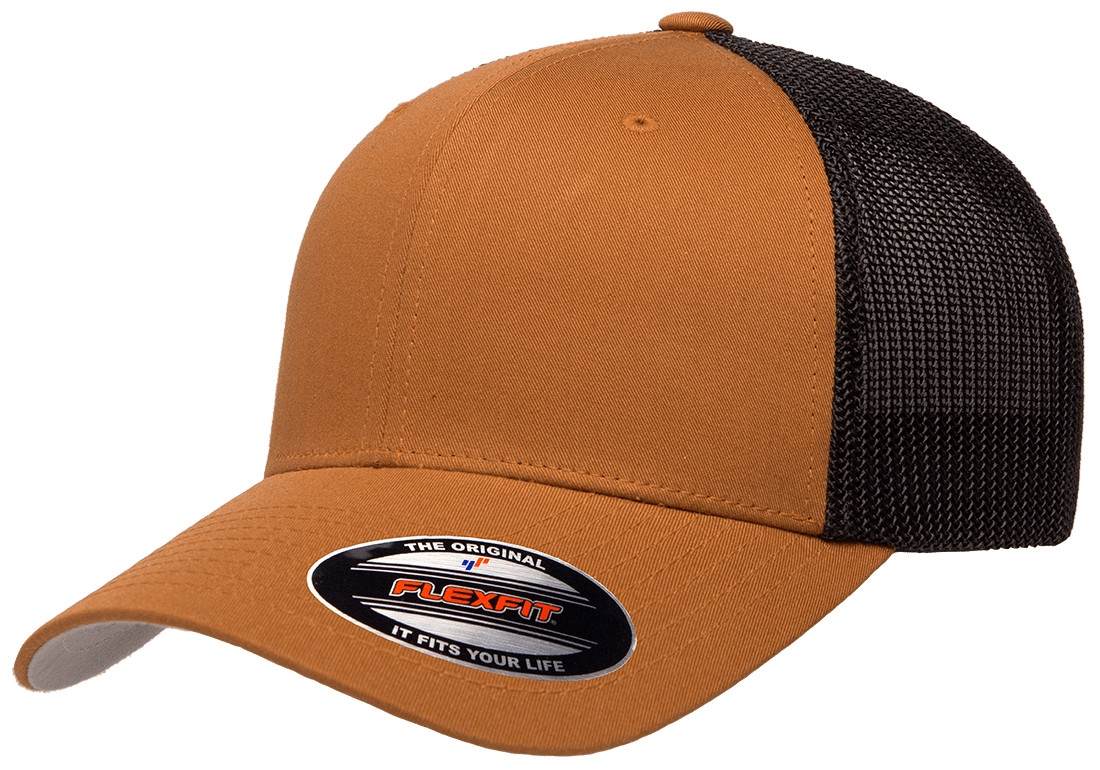 Flexfit Trucker Hat 6511 Fitted Mesh Baseball Cap Plain Blank Flex Fit OSFM