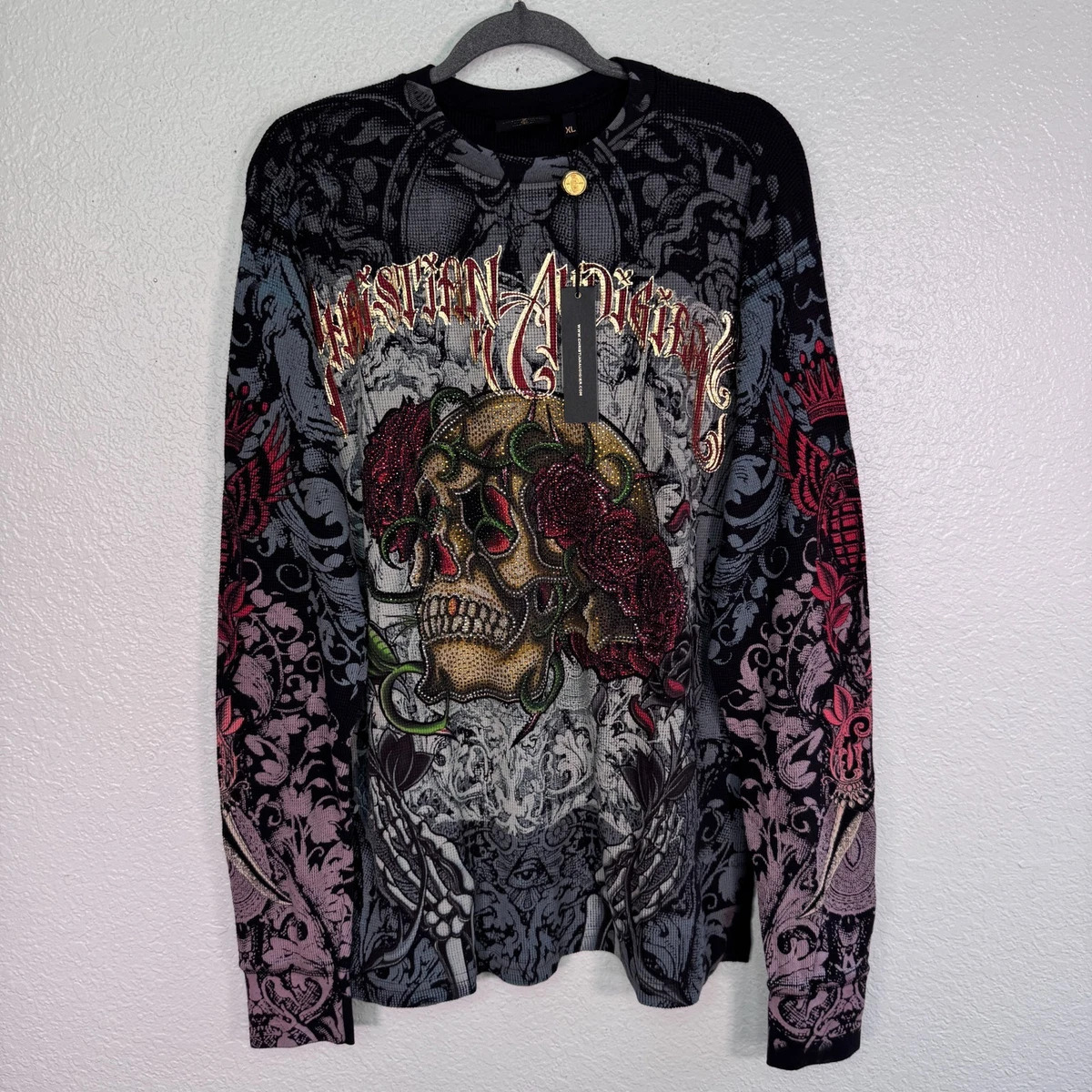 Christian Audigier Long Sleeve T-Shirts for Men for sale | eBay