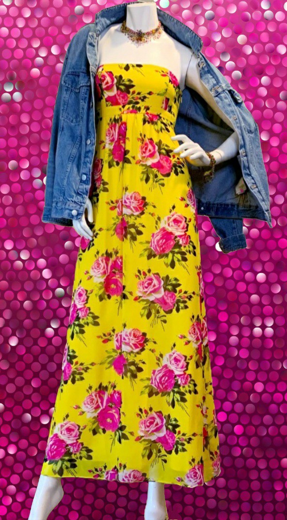 ワンピース Betsey Johnson/Floral Silk Dress Vintage Betsey Johnson Dress, Floral Silk, Size 4, Small, WAS $415