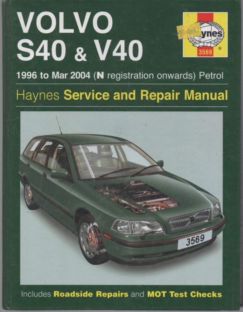 HAYNES SERVICE REPAIR MANUAL VOLVO S40 & V40 1996 - 2004 N + REG PETROL