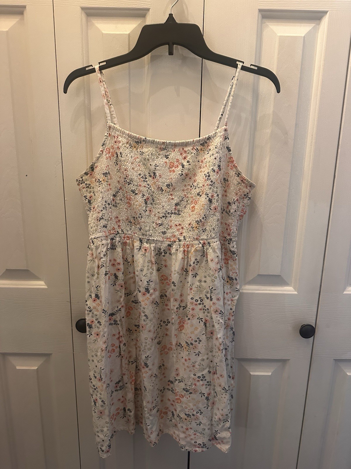 SO Sundress Knee Length pretty cottagecore thin strap XXL floral lightweight-image