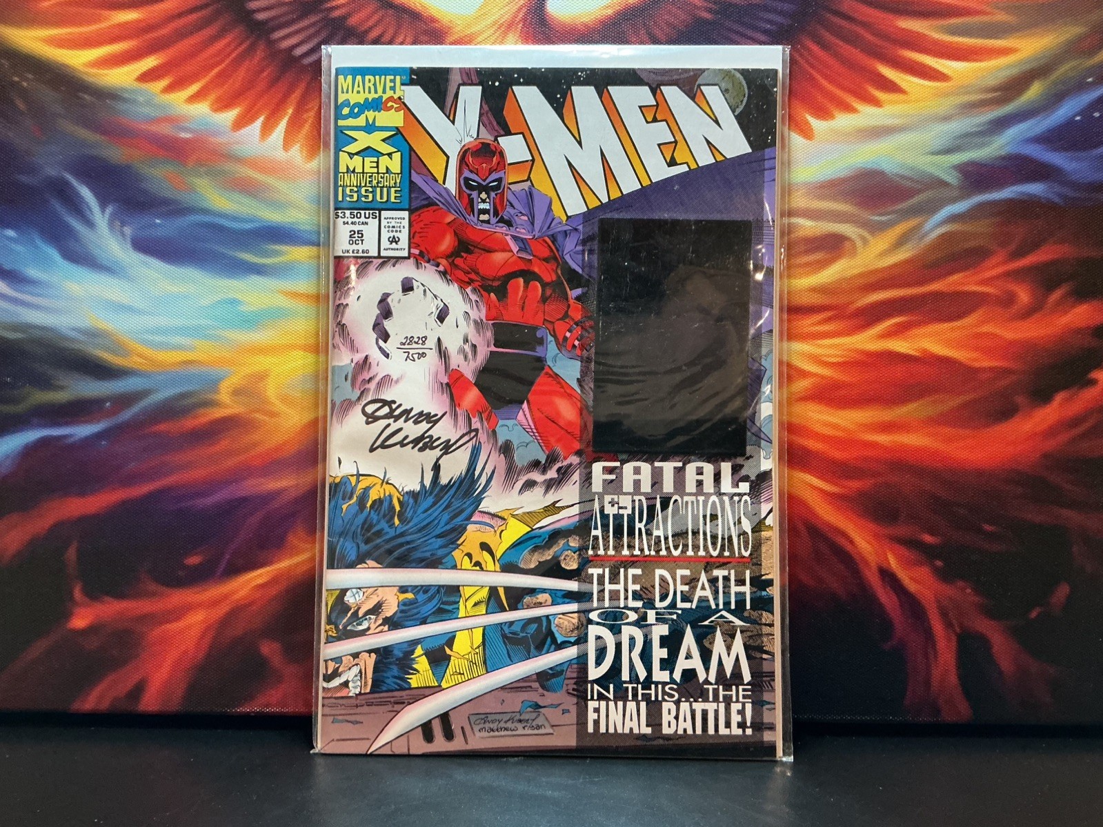X-Men #25 1993 VF/NM WP Magneto 2828/7500 Andy Kubert SIGNATURE W/ COA 🐦‍🔥
