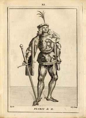 Antiker Druck - FLORIS II - NIEDERLANDE - Langendyk - 1745