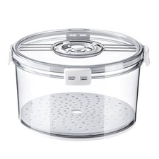 Airtight Bread Box Round Homemade Bread Storage Container Time Recording9576