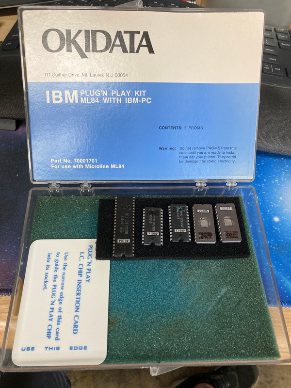 OkiData IBM Plug'N Play Kit For Microline ML84 5 PROMS EPROMS 70001701