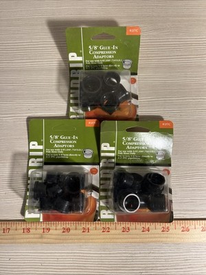 Lot Of 3 -Raindrip Black Full Circle Drip Irrigation Adapter 5/8 Compression in.