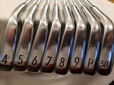 Used Titleist T100 2021 Iron Set 4-PW, GW 8 Irons - TT AMT White Stiff - RH