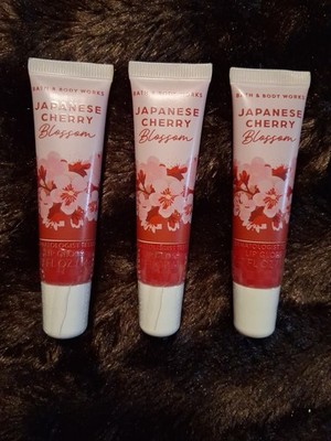 Lot of 3 Bath & Body Works ~ JAPANESE CHERRY BLOSSOM LIP GLOSS RED TINT~ SEALED