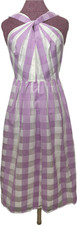 Kate Spade Women Lilac Gingham Organza Dress Size 4 Retail 428