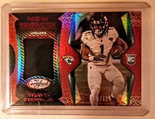 2021 P. Certified New Generation #NG-14 Travis Etienne Jr. Red Foil Mem. RC /125