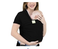KeaBabies Baby Wrap Carrier - All in 1 Original Baby Carrier / Trendy Black
