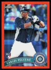 2011 Topps Chrome Orange Refractor Carlos Peguero Rookie #219