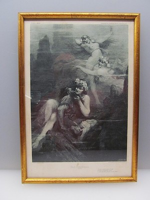 Das Rheingold  Der Ring des Nibelungen Bild  Kupferätzung 1894 Hanfstaengl