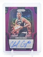 CHELSEA GRAY 2025-26 PANINI PRIZM WNBA PURPLE AUTO #SG-CG ACES /49 Q5908
