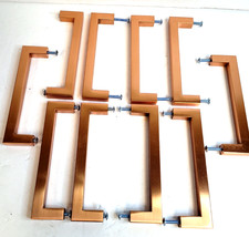 Lot of 10 Bronze Metal Cabinet Handles/ Pullers w/ Screws.