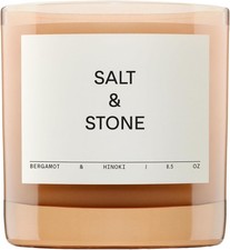 Salt  Stone Scented Candle for Women  Men  Coconut  Soy Blend Wax  Hand-Pou