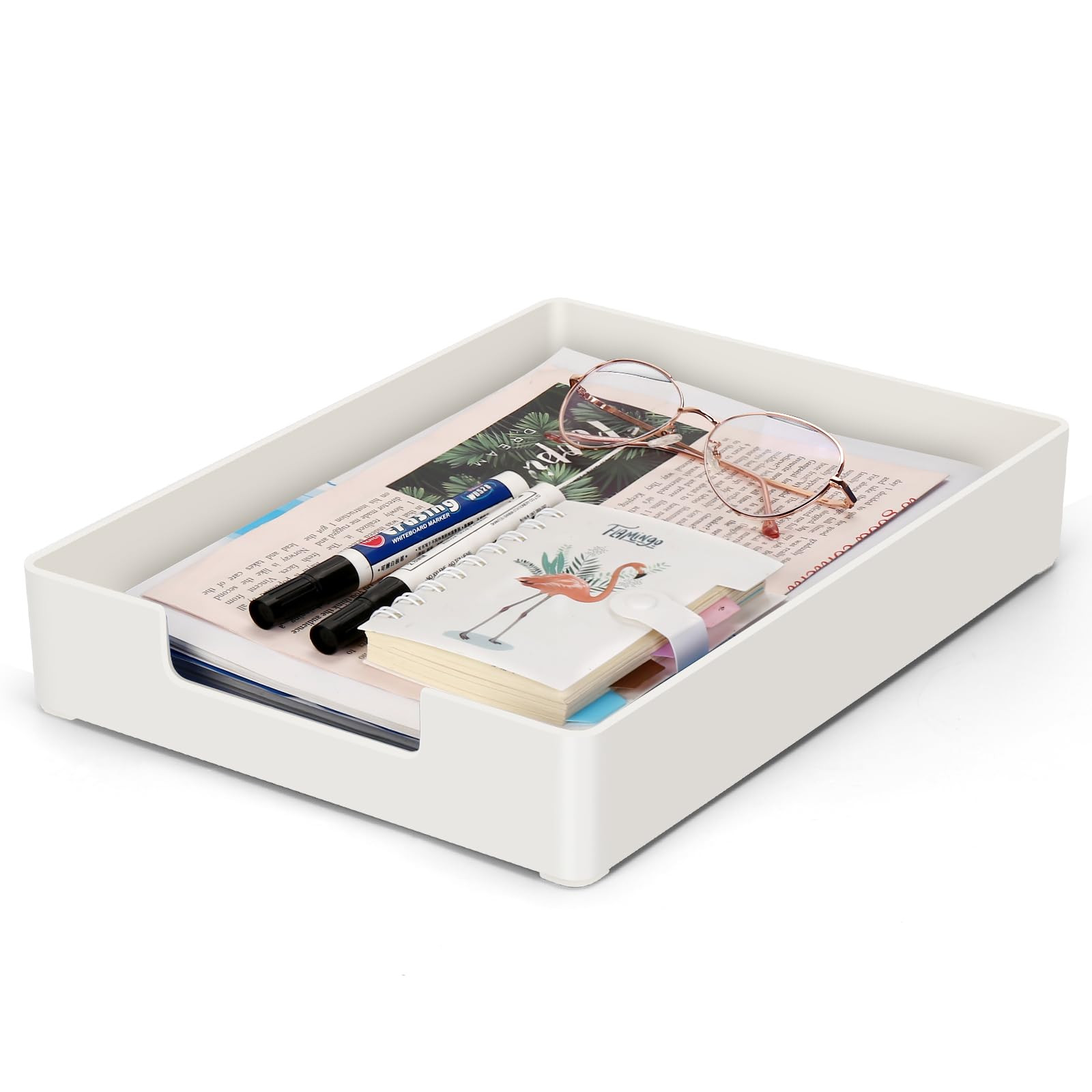 Desktop Letter Tray Organizer for Papers, Magazines, and Office Supplies  