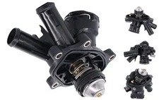 Engine Coolant Thermostat Assembly w/housing Gasket for Mercedes-Benz C250